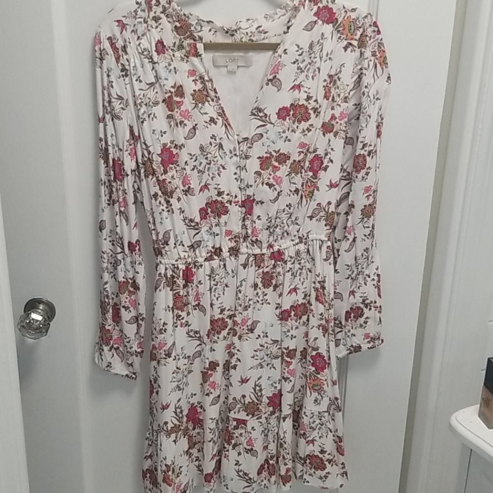 LOFT Floral Boho Style Dress